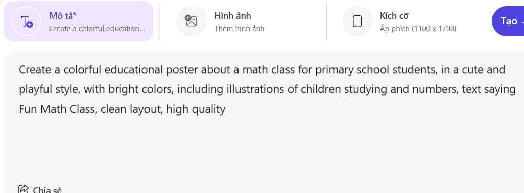 Picture 2 of How to create a poster using AI in Microsoft Designer