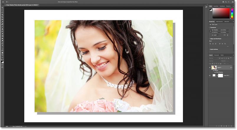 Picture 25 of How to create a shadow border in Photoshop