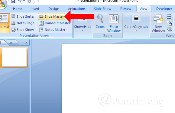 How to create a Slide Master on PowerPoint - Create a new theme for the slide Picture 1