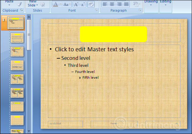 How to create a Slide Master on PowerPoint - Create a new theme for the slide Picture 3
