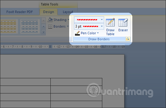 Picture 10 of How to create a table in Word 2007