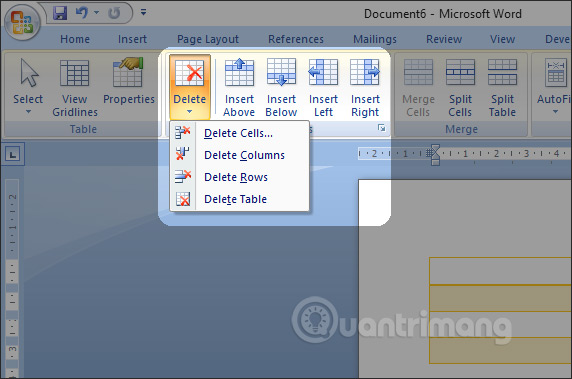 Picture 11 of How to create a table in Word 2007