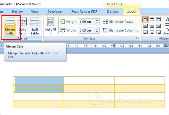 Picture 12 of How to create a table in Word 2007