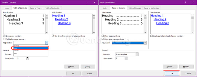 Picture 11 of How to create an automatic table of contents in Word 2019/2016/2010/2007