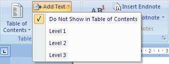Picture 3 of How to create an automatic table of contents in Word 2019/2016/2010/2007