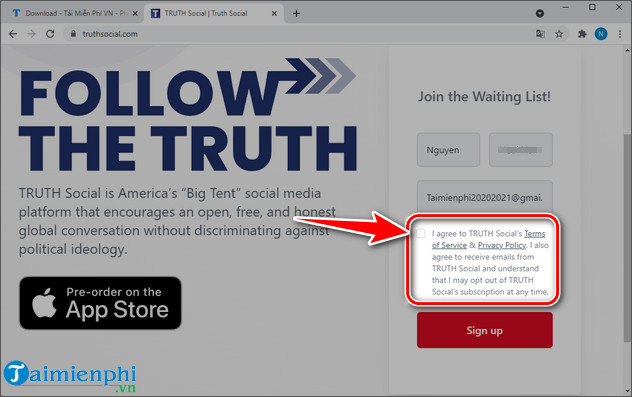 Picture 3 of How to create a Truth Social account, a new social network.