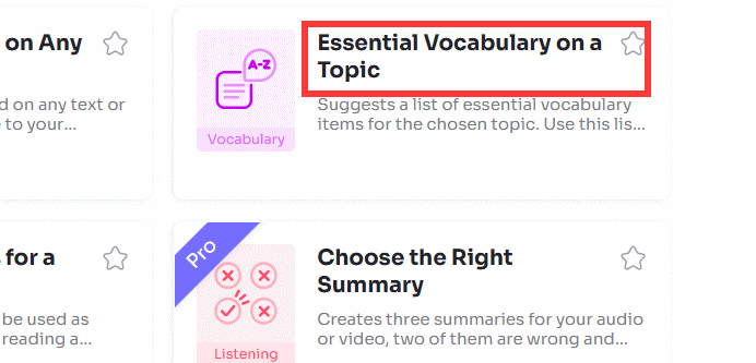 Picture 1 of How to create a vocabulary list for a topic using Twee