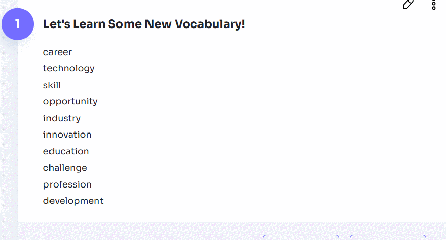 Picture 6 of How to create a vocabulary list for a topic using Twee