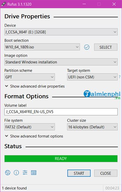 Picture 7 of How to create a Windows 10 October 2018 Version 1809 installation USB