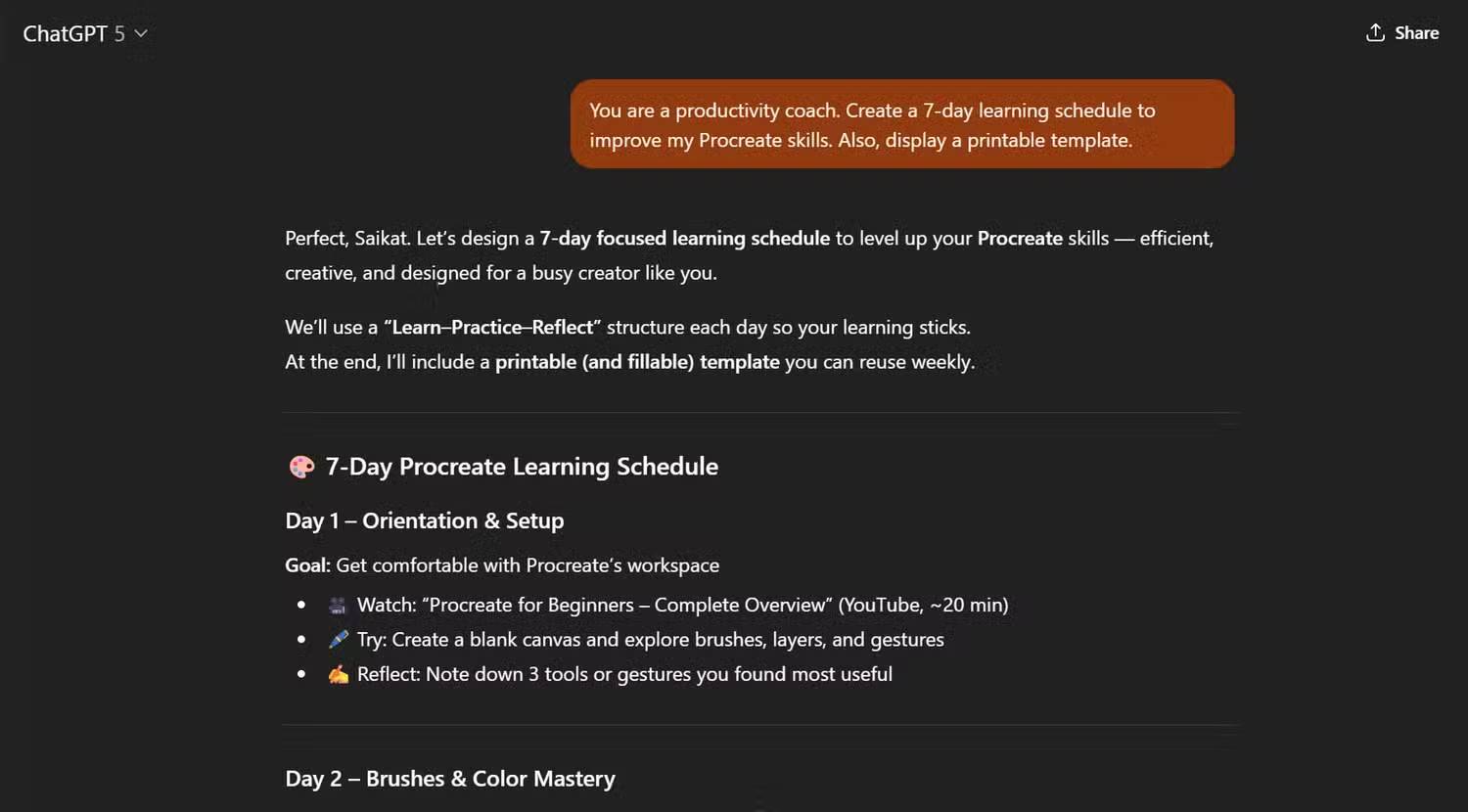 How to create a ChatGPT prompt that works in all cases. Picture 3