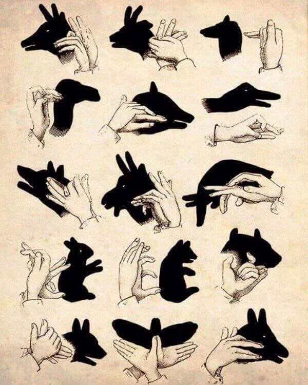 Picture 1 of Simple ways to create animal shapes by hand will keep your child entertained for hours.