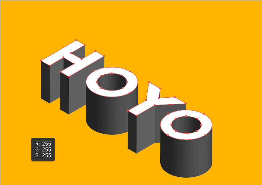 How to create beautiful 3D text using Illustrator Picture 11