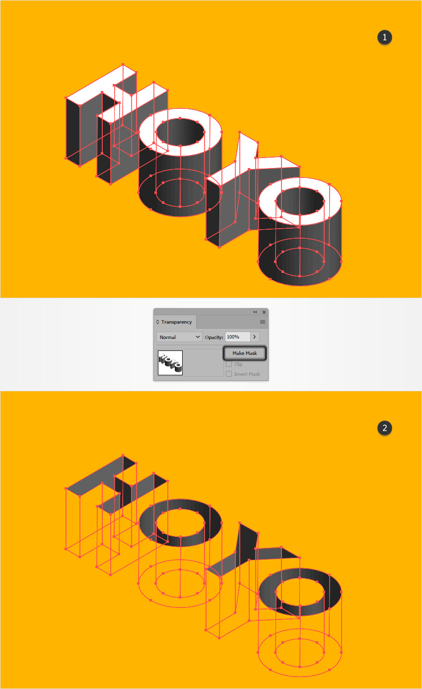 How to create beautiful 3D text using Illustrator Picture 12