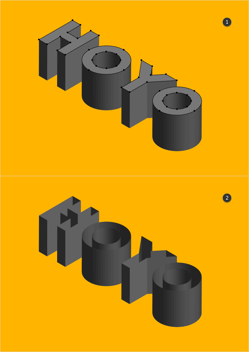 How to create beautiful 3D text using Illustrator Picture 9