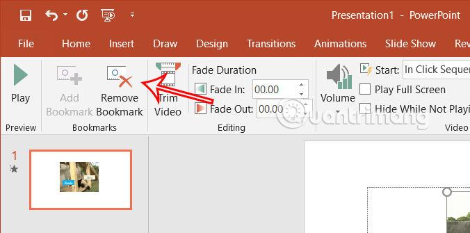 How to create bookmarks for videos in PowerPoint Picture 11