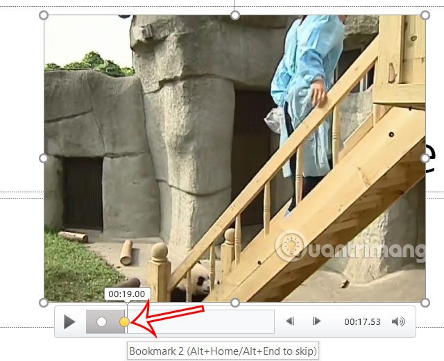 How to create bookmarks for videos in PowerPoint Picture 5