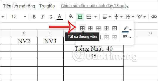 How to create cell border color in Google Sheets Picture 5