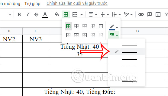 How to create cell border color in Google Sheets Picture 6