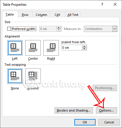 How to create cell spacing in a Word table Picture 3
