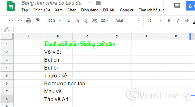 Picture 1 of How to create checkboxes in Google Sheets - Managing content on Google Sheets