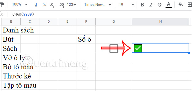 Picture 11 of How to create checkboxes in Google Sheets - Managing content on Google Sheets