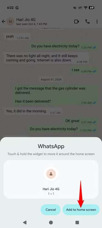 How to create WhatsApp chat shortcuts Picture 2