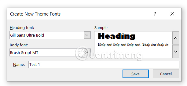 How to create custom themes and colors in Word Picture 10