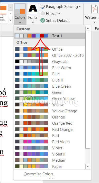 How to create custom themes and colors in Word Picture 11