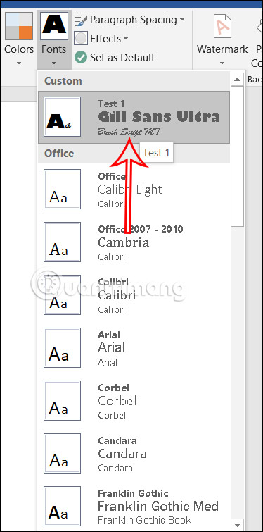 How to create custom themes and colors in Word Picture 12