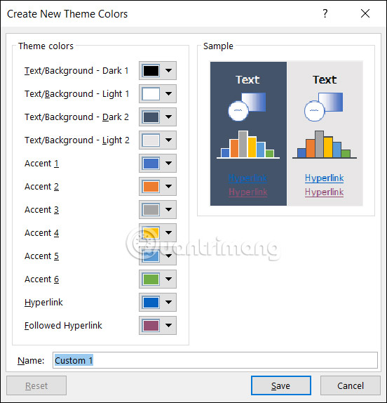 How to create custom themes and colors in Word Picture 3