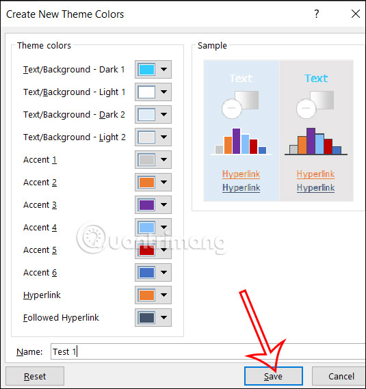 How to create custom themes and colors in Word Picture 6