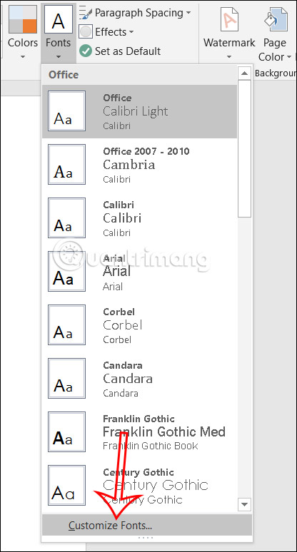 How to create custom themes and colors in Word Picture 8