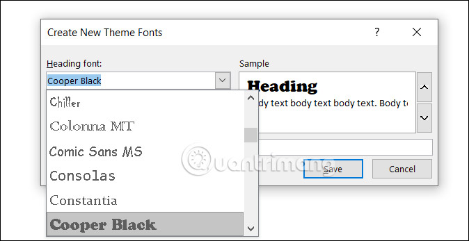 How to create custom themes and colors in Word Picture 9