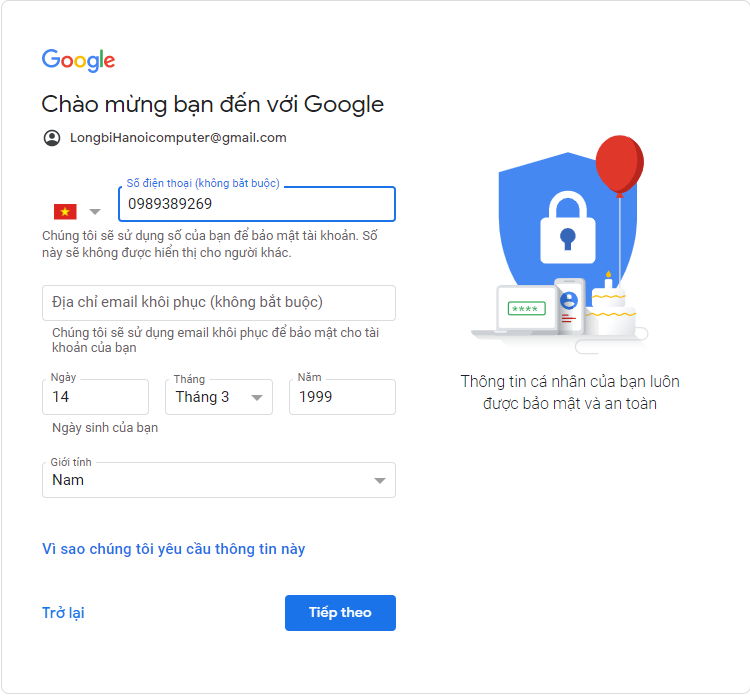 How to create email on computer, create Gmail account quickly Picture 4