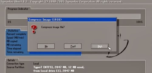 How to create Ghost files on your computer using Norton Ghost Picture 9
