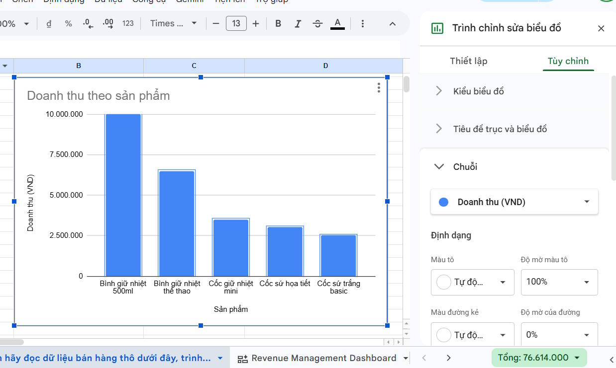 How to create graphs and charts in Google Sheets using Gemini Picture 7