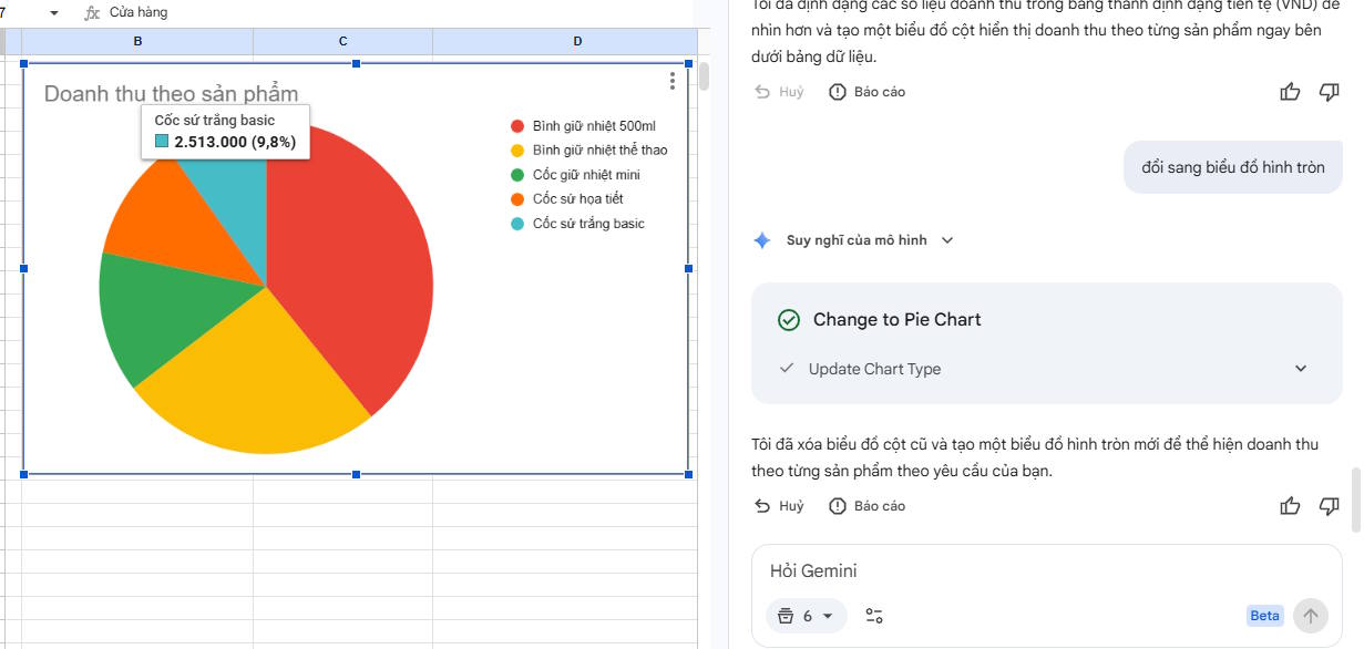How to create graphs and charts in Google Sheets using Gemini Picture 8