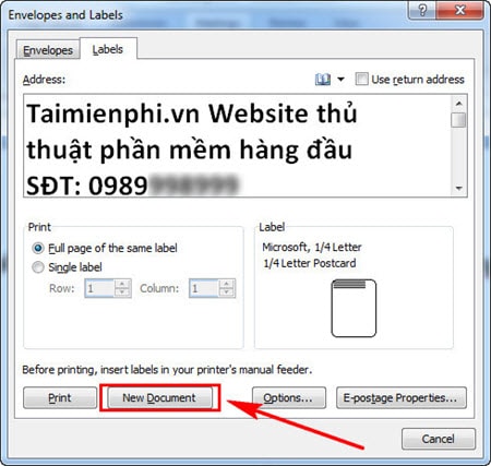How to create labels, mailing labels in Word 2007 simply Picture 4