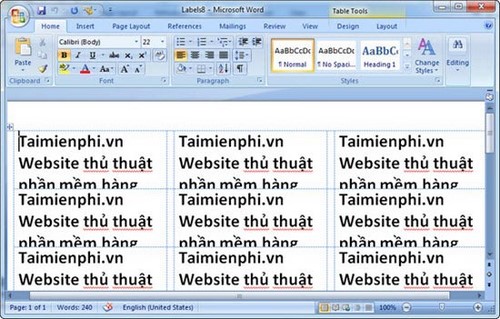 How to create labels, mailing labels in Word 2007 simply Picture 5
