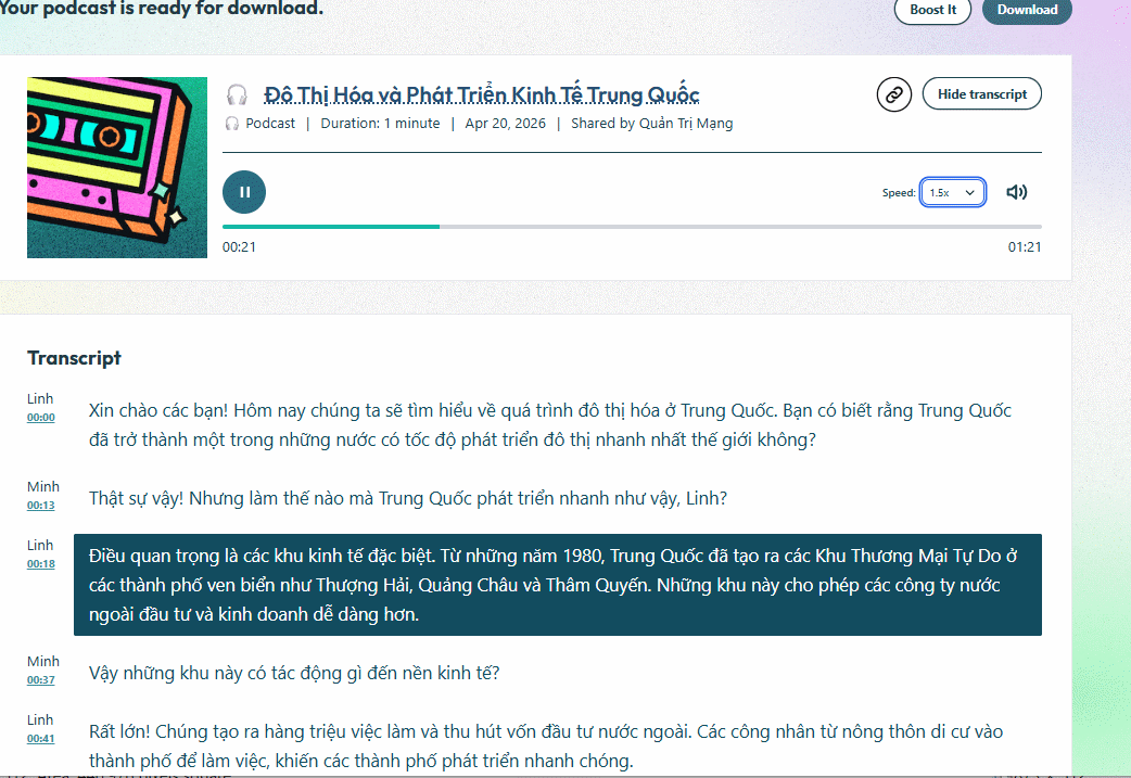 Picture 8 of How to create lesson podcasts using Brisk AI