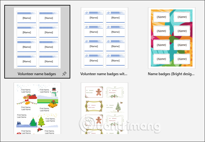 How to create name tags in Word Picture 7