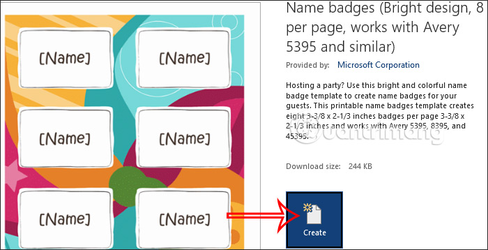 How to create name tags in Word Picture 8