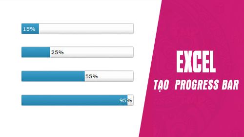 How to create Progress Bar in Excel, conditional progress bar Picture 1