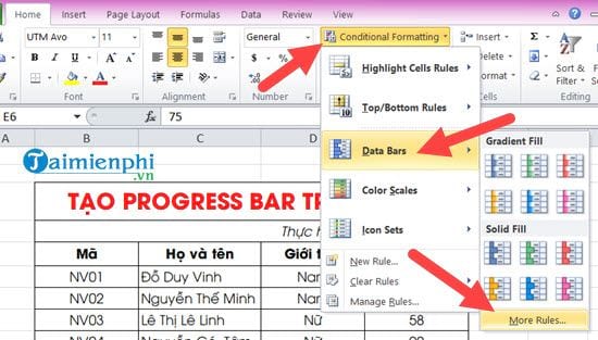 How to create Progress Bar in Excel, conditional progress bar Picture 9