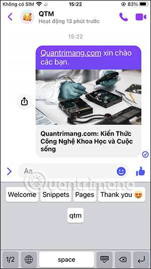 How to Create Quick Messages on iPhone - Create a Template Picture 15