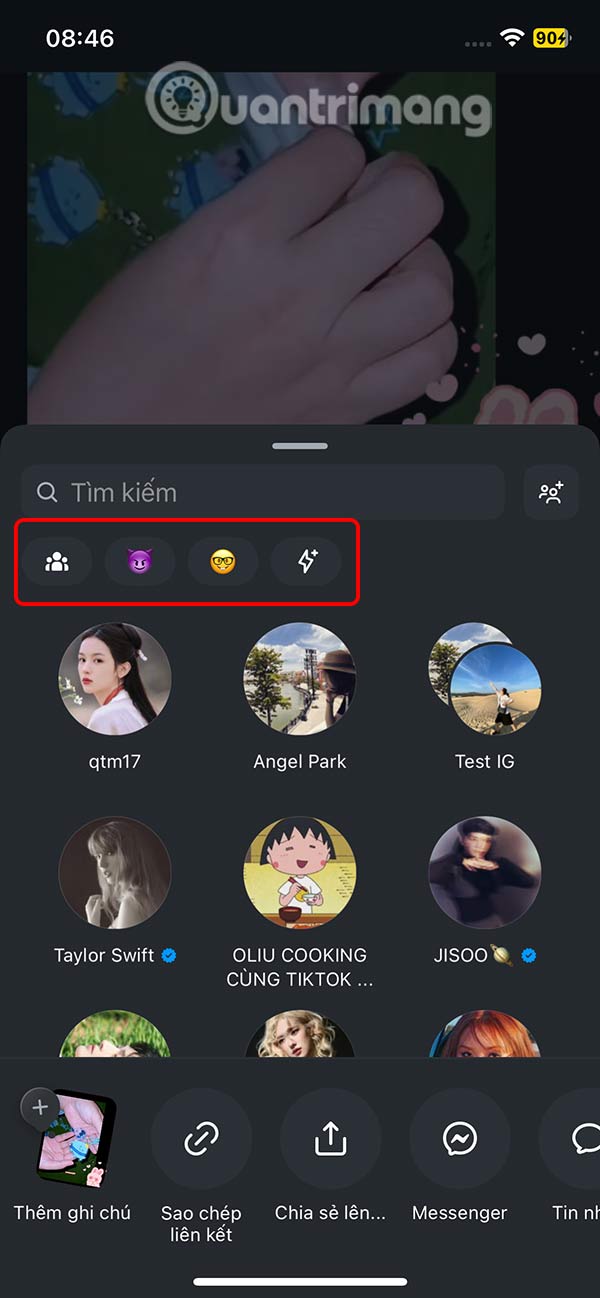 How to create sharing shortcuts on Instagram Picture 10