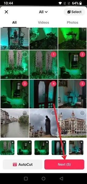 How to create slideshow on TikTok Picture 3