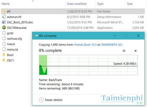 How to create USB boot using Hiren's Boot, ghost Win 10, 8.1, 7 Picture 10