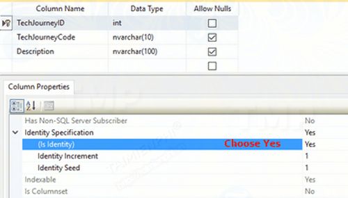 Picture 2 of How to create, validate, and modify the Identity column in Microsoft SQL Server