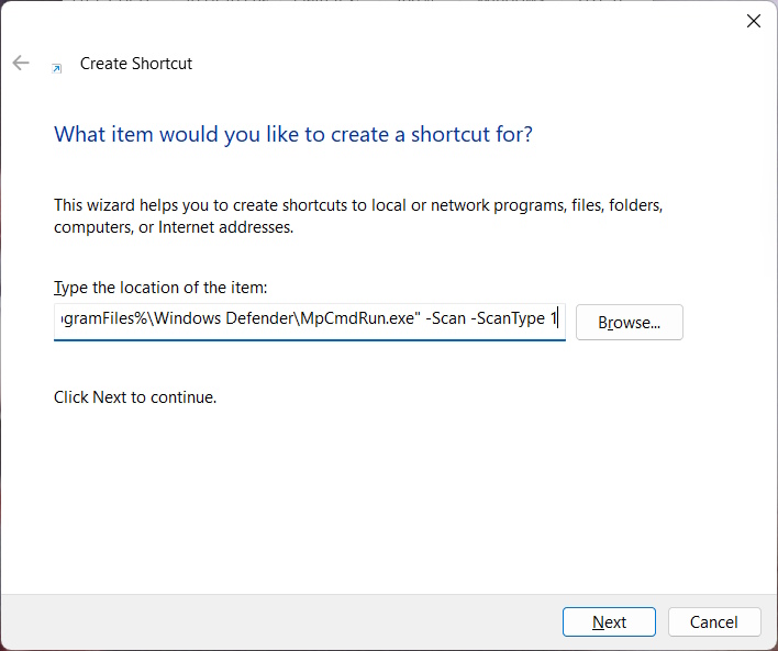 How to create a Windows Security shortcut on Windows Picture 2